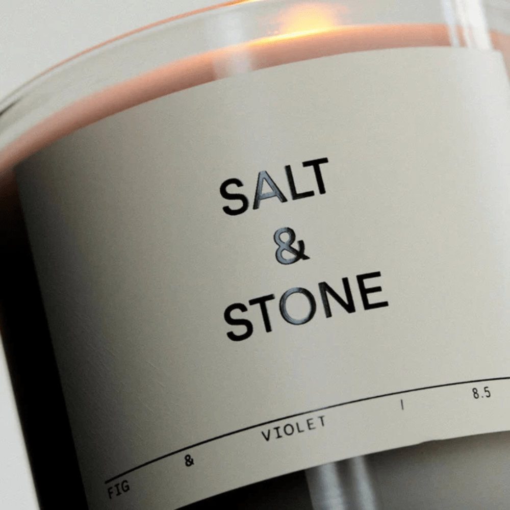 Fig & Violet Candle | Salt & Stone | SAVIN'SKIN | Romania's Clean ...